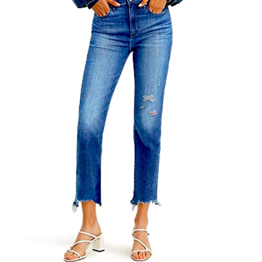 724 High Rise Straight Crop Women's Jeans, Lapis